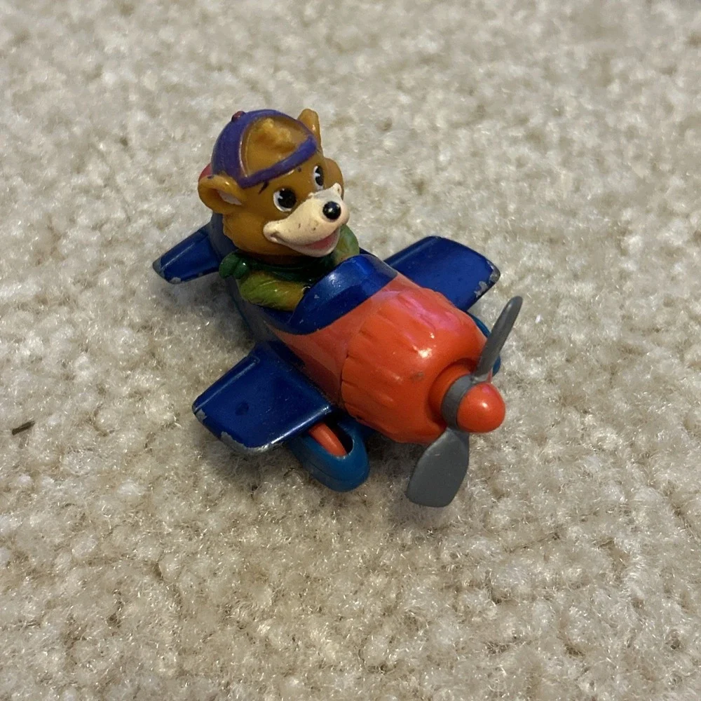 Disney Talespin Kit's Racing Plane Bear In Die Cast Airplane 1989 McDonald's